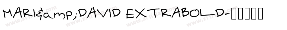 MARI&DAVID EXTRABOLD字体转换